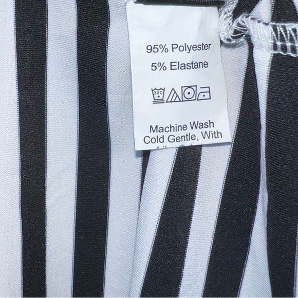 Black and White Striped Women's Dress EMERY ROSE 1X - Picture 3 of 16